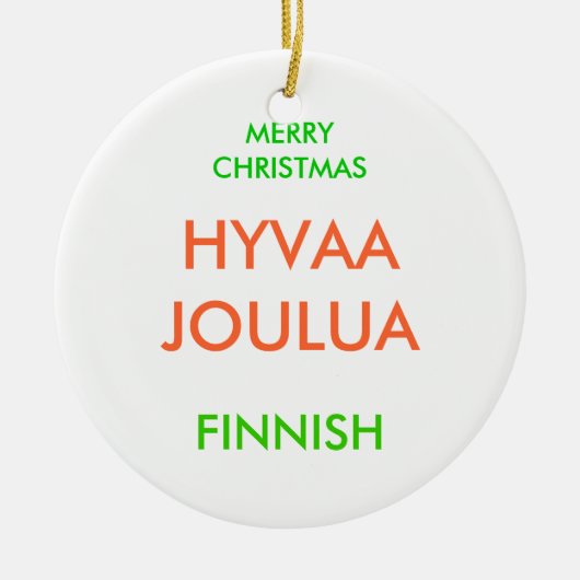 MERRY CHRISTMAS KERAMISCH ORNAMENT (Voorkant)