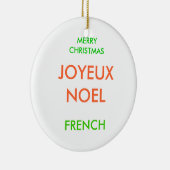 MERRY CHRISTMAS KERAMISCH ORNAMENT (Rechts)