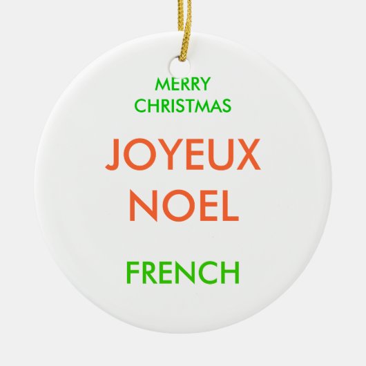 MERRY CHRISTMAS KERAMISCH ORNAMENT (Voorkant)