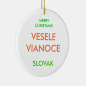 MERRY CHRISTMAS KERAMISCH ORNAMENT (Rechts)