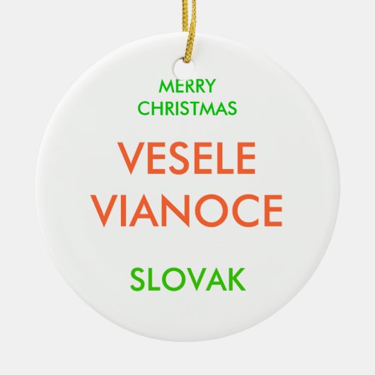 MERRY CHRISTMAS KERAMISCH ORNAMENT (Voorkant)