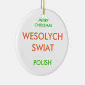 MERRY CHRISTMAS KERAMISCH ORNAMENT (Rechts)