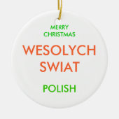 MERRY CHRISTMAS KERAMISCH ORNAMENT (Voorkant)