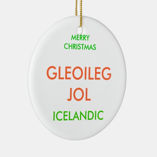 MERRY CHRISTMAS KERAMISCH ORNAMENT (Rechts)