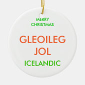 MERRY CHRISTMAS KERAMISCH ORNAMENT (Voorkant)