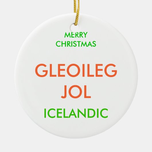 MERRY CHRISTMAS KERAMISCH ORNAMENT (Voorkant)