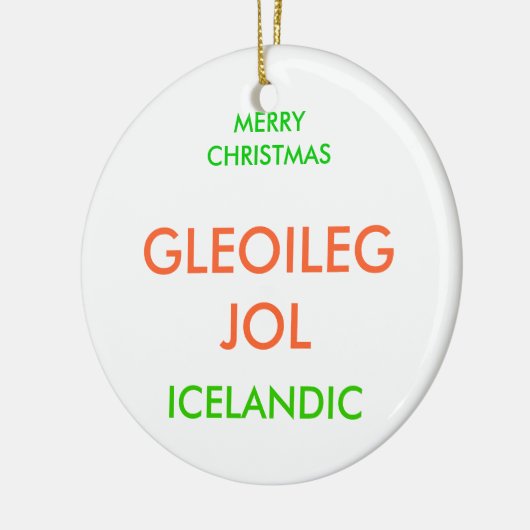 MERRY CHRISTMAS KERAMISCH ORNAMENT (Links)