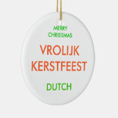 MERRY CHRISTMAS KERAMISCH ORNAMENT (Rechts)