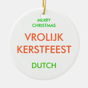 MERRY CHRISTMAS KERAMISCH ORNAMENT
