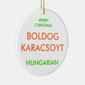 MERRY CHRISTMAS KERAMISCH ORNAMENT (Rechts)