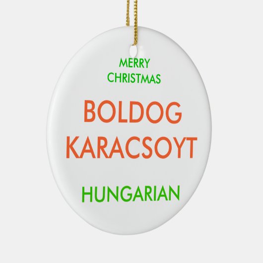 MERRY CHRISTMAS KERAMISCH ORNAMENT (Rechts)