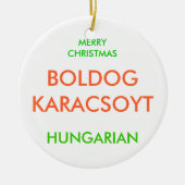 MERRY CHRISTMAS KERAMISCH ORNAMENT (Voorkant)