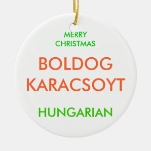 MERRY CHRISTMAS KERAMISCH ORNAMENT