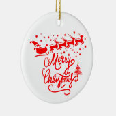 MERRY CHRISTMAS KERAMISCH ORNAMENT (Rechts)