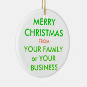 MERRY CHRISTMAS KERAMISCH ORNAMENT (Rechts)