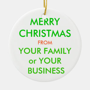 MERRY CHRISTMAS KERAMISCH ORNAMENT