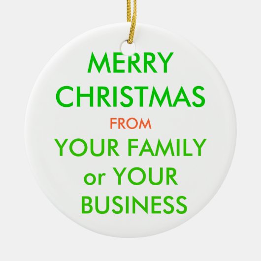 MERRY CHRISTMAS KERAMISCH ORNAMENT (Voorkant)