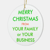 MERRY CHRISTMAS KERAMISCH ORNAMENT (Links)