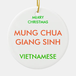 MERRY CHRISTMAS KERAMISCH ORNAMENT