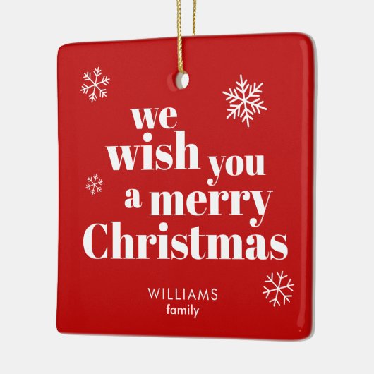 Merry Christmas Keramisch Ornament (Links)