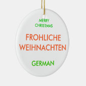 MERRY CHRISTMAS KERAMISCH ORNAMENT (Rechts)