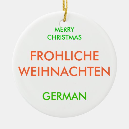MERRY CHRISTMAS KERAMISCH ORNAMENT (Voorkant)