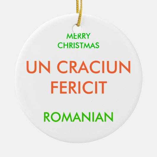 MERRY CHRISTMAS KERAMISCH ORNAMENT (Voorkant)