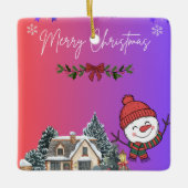 Merry Christmas  Keramisch Ornament (Voorkant)