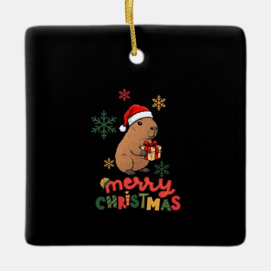 MERRY CHRISTMAS KERAMISCH ORNAMENT (Voorkant)