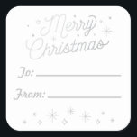 MERRY CHRISTMAS/Kerst sticker Labels<br><div class="desc">Een op maat gemaakt Kerst sticker cadeau-Label dat u op tijd kunt aanpassen voor de feestdag. Geïnspireerd door de kerstliedjes uit het kerstverleden, is de tekst "Wij wensen u een prettige kerst" een geweldige manier om de feestdag te uiten aan een geliefde of een vriend. U kunt zelfs de kleur...</div>