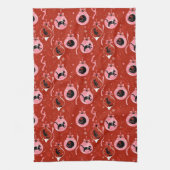 MERRY CHRISTMAS | Kerstmis met zwarte kasten Theedoek (Verticaal)