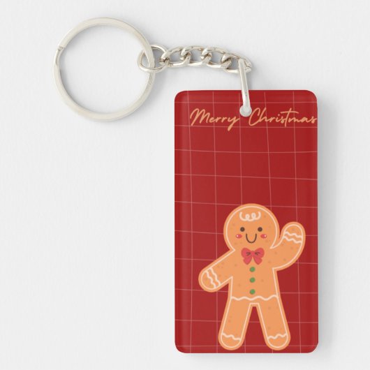 Merry Christmas Keychain | Festive Holiday Gift |  (Voorkant)