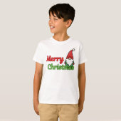 "Merry Christmas" kid's holiday  T-shirt (Voorkant volledig)