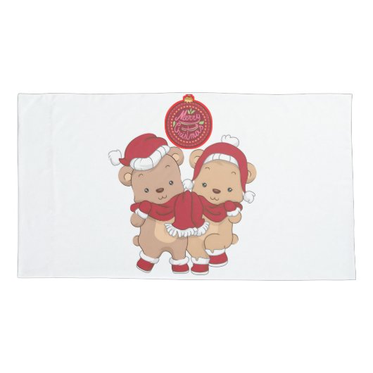 Merry Christmas King Size Kussensloop Design (Achterkant)