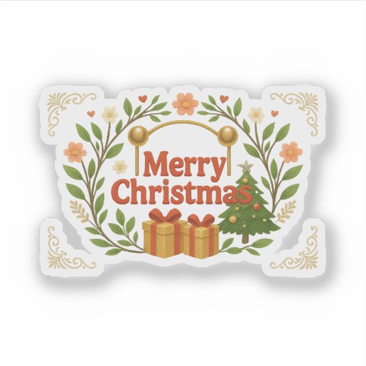 Merry Christmas Kiss-Cut Sticker Sheet (Voorkant)