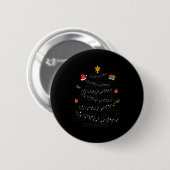 Merry Christmas Kiss My Happy Hanukkah Funny Xmas  Ronde Button 5,7 Cm (Voorkant /achterkant)
