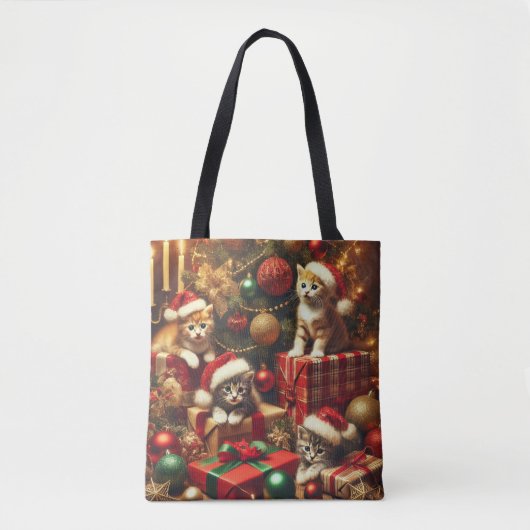 Merry Christmas  Kitten Collectie Tote Bag (Voorkant)