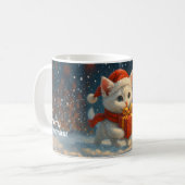 Merry Christmas - Kitten - Gift  Mug Koffiemok (Voorkant links)