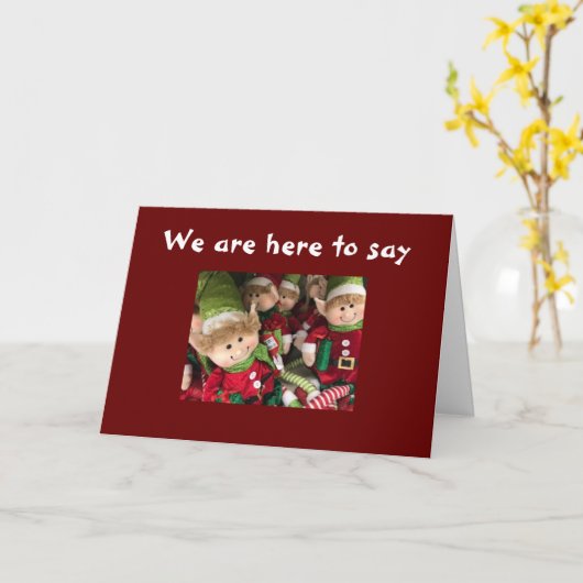 MERRY CHRISTMAS "KLEINE ÉÉN" HOPE HET IS VRIJ KAART (Gele Bloem)