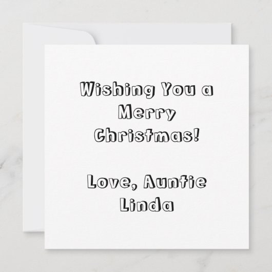 Merry Christmas kleurplaat Kaart (Achterkant)