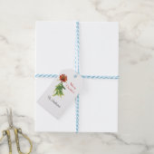 Merry Christmas label met bewerkbare bericht/naam Cadeaulabel (Met Touw)