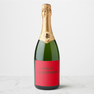 MERRY CHRISTMAS Label Sparkling Wijnetiket