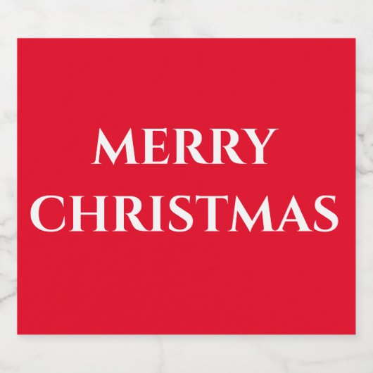 Merry Christmas Label Sparkling Wijnetiket (Enkel label)
