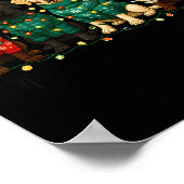 Merry Christmas Labrador Dog Retro Xmas Puppy Men  Poster (Hoek)