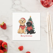 Merry Christmas Labrador Retriever Dogs Servet (Insitu)