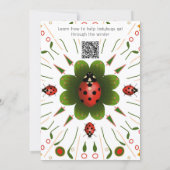 Merry Christmas Ladybug Red Black on White Bedankkaart (Achterkant)