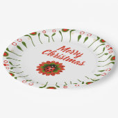 Merry Christmas Ladybug Red White Green Party Papieren Bordje (Gekanteld)