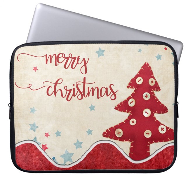 Merry Christmas-laptophoes Laptop Sleeve (Voorkant)