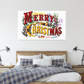 Merry Christmas Large Canvas Print - Customize (Insitu (Slaapkamer))