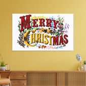 Merry Christmas Large Canvas Print - Customize (Insitu (Woonkamer))